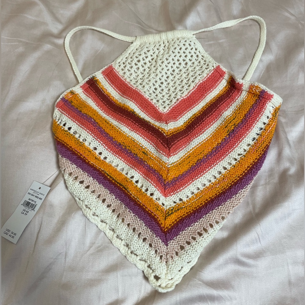 crotchet halter top from american eagle